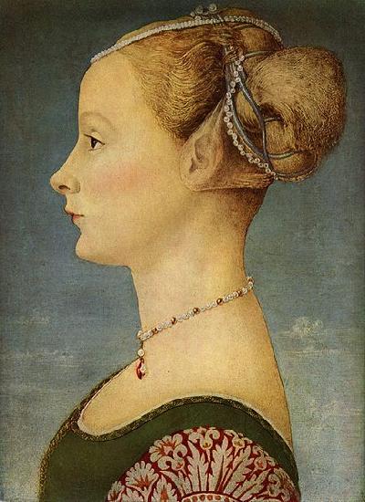 Pollaiuolo, Piero Portrat eines Madchens oil painting image